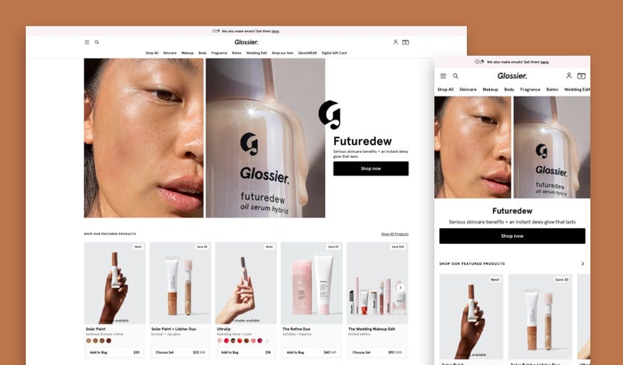 Glossier Brand Visual & Typography Case Study